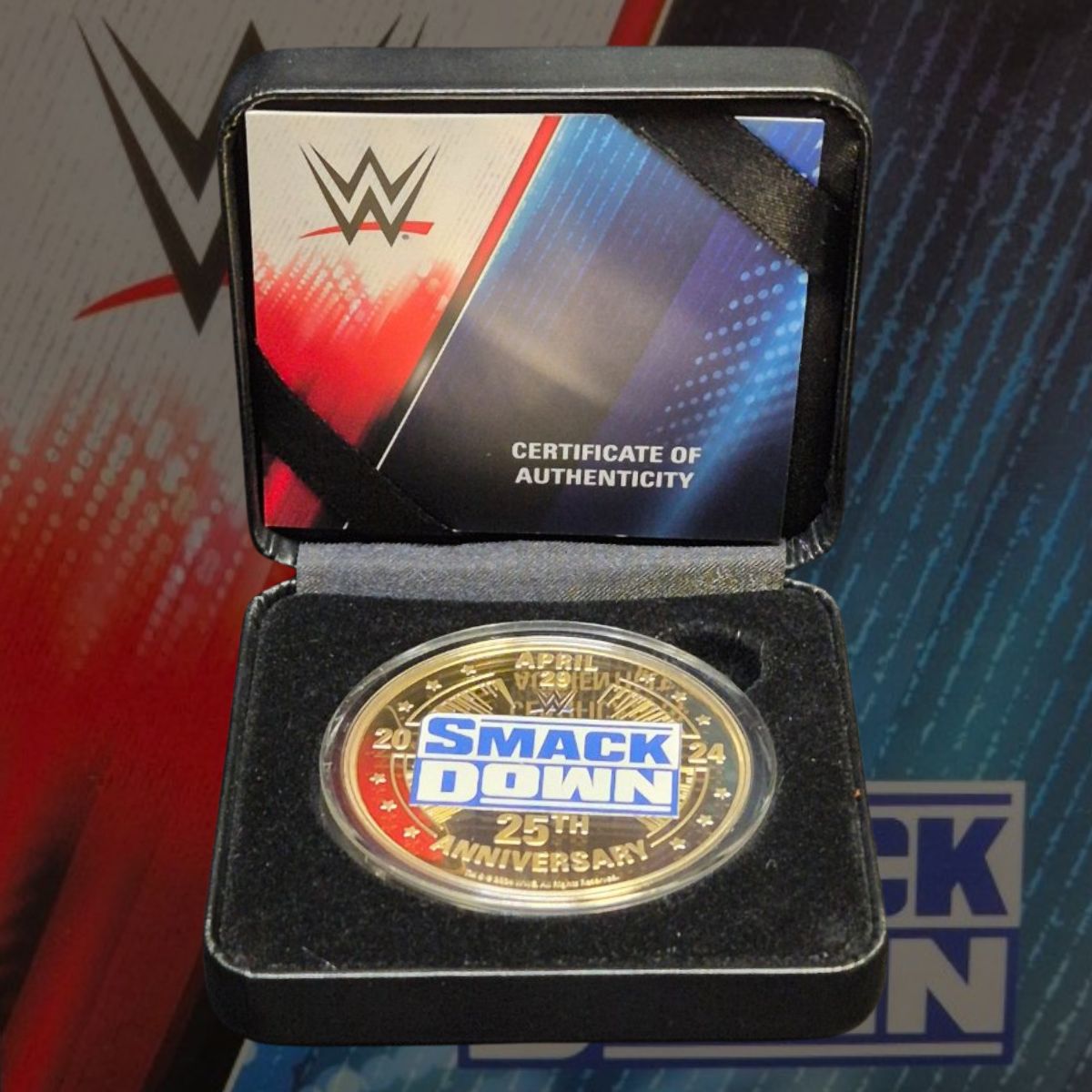 2024 WWE Smackdown 50mm Gold Plated Commemorative Medallion